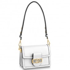 Louis Vuitton Mini Dauphine Bag In White Leather M55836