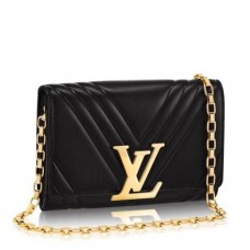 Louis Vuitton Pochette Louise GM Bag In Black Calfskin M54230