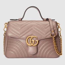 Gucci Nude GG Marmont Small Shoulder Bag With Handle
