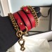 Gucci Red GG Marmont Small Shoulder Bag With Handle