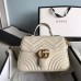 Gucci White GG Marmont Small Shoulder Bag With Handle