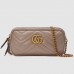 Gucci GG Marmont Mini Chain Bag In Dusty Pink Leather