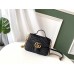 Gucci GG Marmont Mini Top Handle Bag In Black Leather