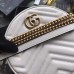 Gucci White GG Marmont Mini Round Shoulder Bag