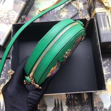 Gucci Ophidia GG Flora Mini Round Green Bag