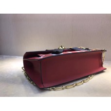 Gucci Red Osiride Leather Top Handle Bag