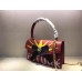 Gucci Red Osiride Leather Top Handle Bag