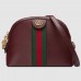 Gucci Burgundy Calfskin Ophidia Small Shoulder Bag