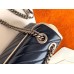 Gucci GG Marmont Small Shoulder Bag In Blue Diagonal Leather