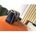 Gucci GG Marmont Small Shoulder Bag In Blue Diagonal Leather