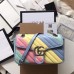 Gucci GG Marmont Small Shoulder Bag In Multicolored Diagonal Leather