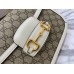 Gucci 1955 Horsebit Small Shoulder Bag With White Trim