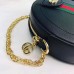 Gucci Black Calfskin Ophidia Mini Round Shoulder Bag