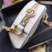 Gucci White Calfskin Ophidia Mini Round Shoulder Bag