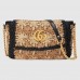 Gucci GG Marmont Raffia Black Small Shoulder Bag