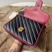 Gucci GG Marmont Mini Top Handle Bag In Black Diagonal Leather