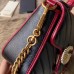 Gucci GG Marmont Mini Top Handle Bag In Black Diagonal Leather