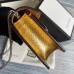 Gucci Dionysus Super Mini Bag In Gold Lame Leather