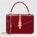 Gucci Sylvie 1969 Patent Mini Top Handle Red Bag