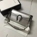 Gucci Dionysus Super Mini Bag In Silver Lame Leather