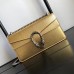 Gucci Dionysus Small Shoulder Bag In Gold Metallic Leather