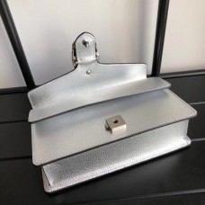 Gucci Dionysus Small Shoulder Bag In Silver Metallic Leather