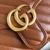 Gucci Brown GG Marmont Small Matelasse Shoulder Bag