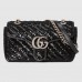 Gucci GG Marmont Small Shoulder Bag In Black Sequin