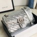 Gucci GG Marmont Small Shoulder Bag In Silver Sequin