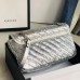 Gucci GG Marmont Small Shoulder Bag In Silver Sequin