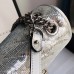 Gucci GG Marmont Mini Shouler Bag In Silk With Silver Sequin