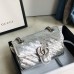 Gucci GG Marmont Mini Shouler Bag In Silk With Silver Sequin