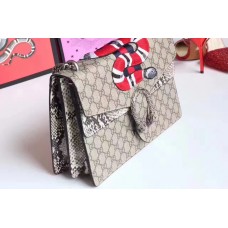 Gucci Dionysus Medium GG Shoulder Bag With Python Trim