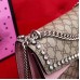 Gucci Pink Dionysus GG Supreme Crystal Small Shoulder Bag