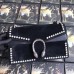 Gucci Black Dionysus Suede Crystal Small Shoulder Bag