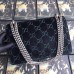 Gucci Black Dionysus GG Velvet Small Shoulder Bag