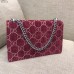 Gucci Red Dionysus GG Velvet Small Shoulder Bag