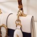 Gucci White Stripe Dionysus Small Bamboo Top Handle Bag