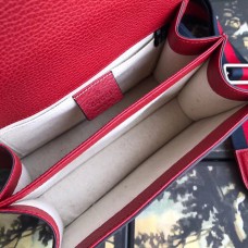 Gucci Red Dionysus Mini Bamboo Top Handle Bag