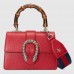 Gucci Red Dionysus Mini Bamboo Top Handle Bag