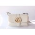 Gucci White Small Arli Leather Shoulder Bag