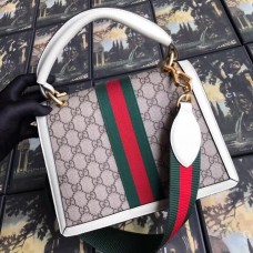 Gucci Queen Margaret GG Small Top Handle White Bag