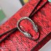 Gucci Red Dionysus Super Mini Snakeskin Bag