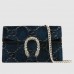 Gucci Blue Dionysus Super Mini Velvet Bag