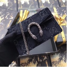 Gucci Black Dionysus Super Mini Velvet Bag
