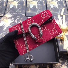 Gucci Red Dionysus Super Mini Velvet Bag