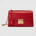 Gucci Red Padlock Medium Guccissima Shoulder Bag