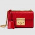 Gucci Red Padlock Small Guccissima Shoulder Bag