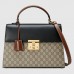 Gucci Black Medium Padlock GG Supreme Top Handle Bag