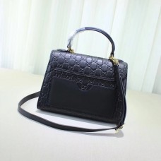 Gucci Black Small Padlock Signature Top Handle Bag